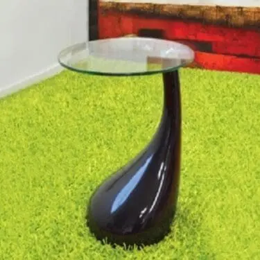 Black Tear Drop End Table