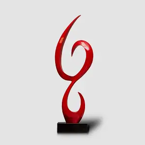 Red Abstract Sculpture