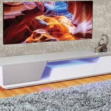 Blue Led lights TV Stand