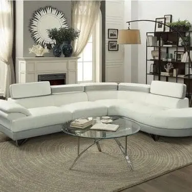 White & Grey Sectional