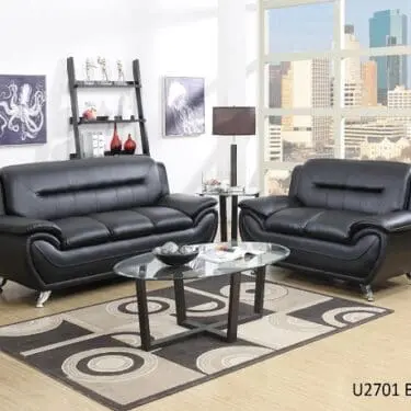 Tivoli Black Sofa Set