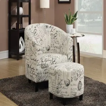 2-Piece Upholstered Accent Chair