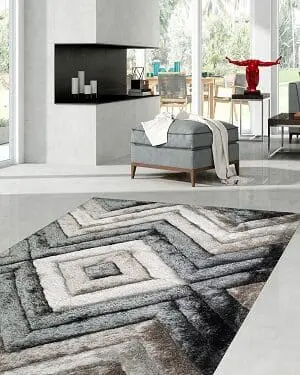 Design shaggy area rug.