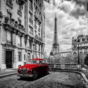 Paris Red Car