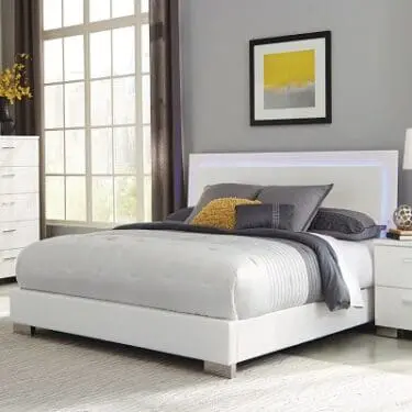 Felicity  Bed  Glossy White