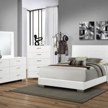Felicity Bed White High Gloss