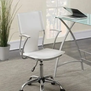 Adjustable Height Office Chair White