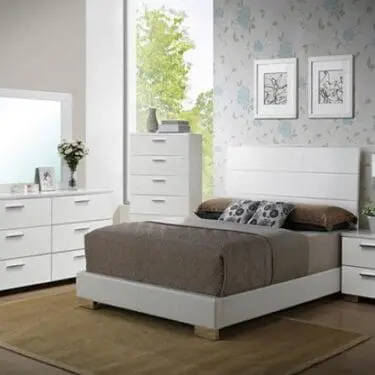 Felicity White Glossy Bedroom Set
