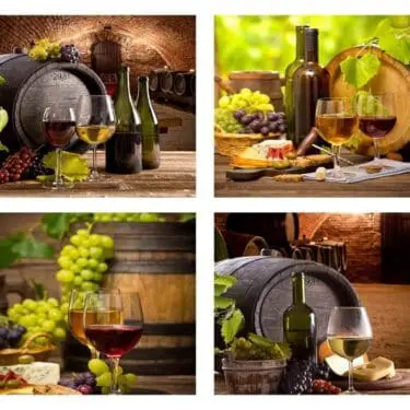 4pc Wine Glass Wall Art