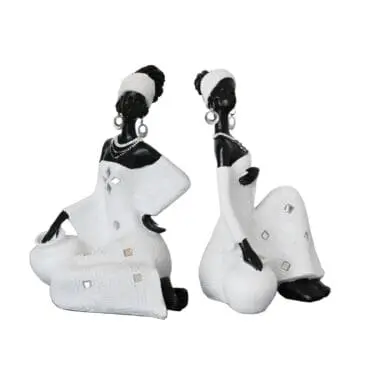 2pc African Sitting Women