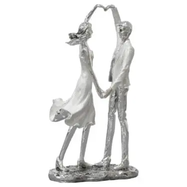 Couple forming Heart Sculpture