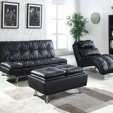 3PC Dilleston Tufted Back Upholstered Sofa Set