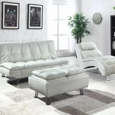 3PC Dilleston Tufted Back Upholstered Sofa Set