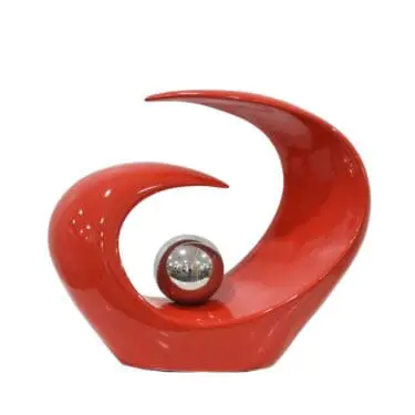 Red Abstract Sculpture