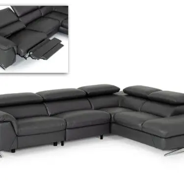 Divani Casa Maine - Modern  Eco-Leather Right Facing Sectional