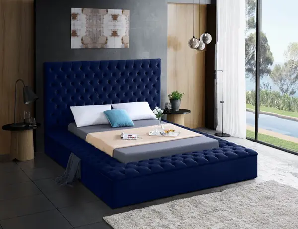 Majestic Velvet Tufted Bed - Image 3