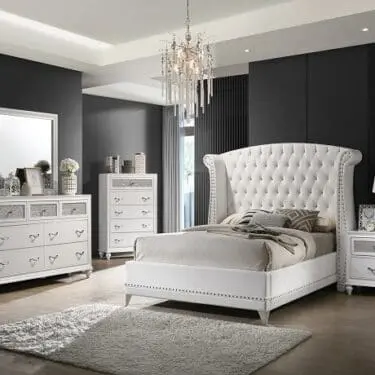 Barzini Wingback Tufted Bed
