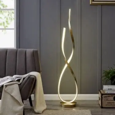 Vinena LED Floor Lamp/Sandy Gold