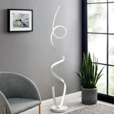 Amsterdam White LED Floor Lamp