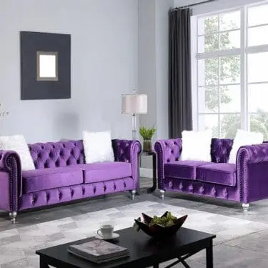 Aya Purple Velvet Set