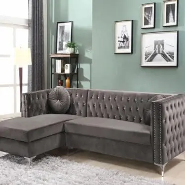 Sophie Gray Velvet Sectional
