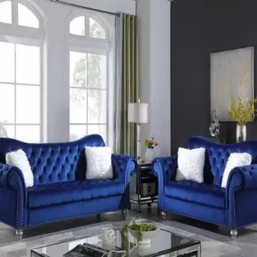 Nylah Blue Velvet Set
