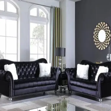 Nylah Black Velvet Set