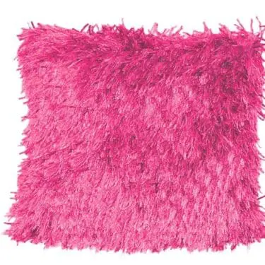 Shaggy Throw Pillow Pink