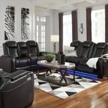 Party Time Midnight Power Reclining Living Room Set
