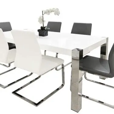 White High Gloss Dining Set