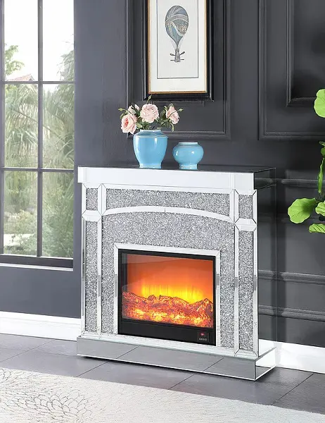 Mirrored Fireplace