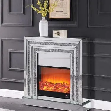 Mirrored Fireplace