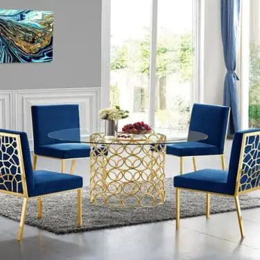 Velvet Blue Dining Chair