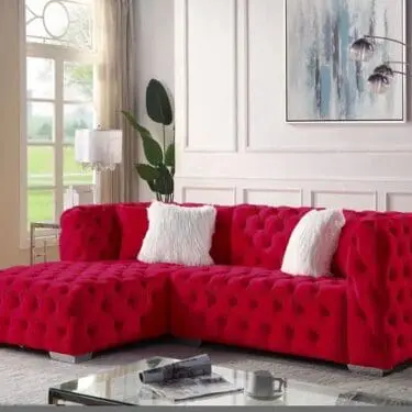 Red Velvet Sectional
