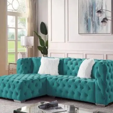 Aqua  Velvet Sectional