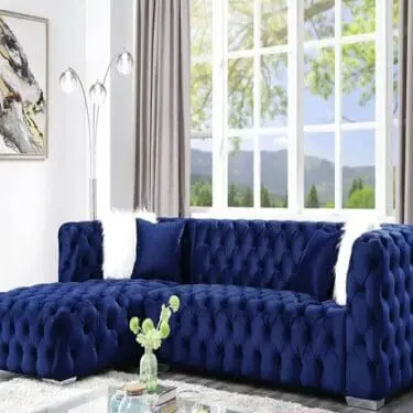 Blue Velvet Sectional