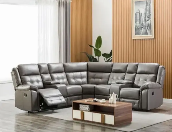 Gray Motion Recliner sectional