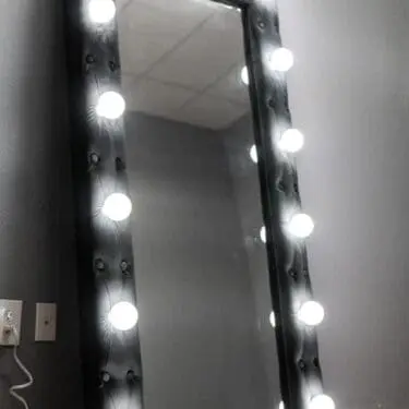 Floor Mirror Black Velvet