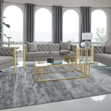 Eastbrook Tufted Grey Sofa Set