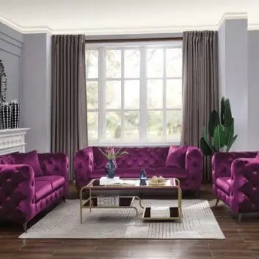 Atronia Velvet Sofa Set