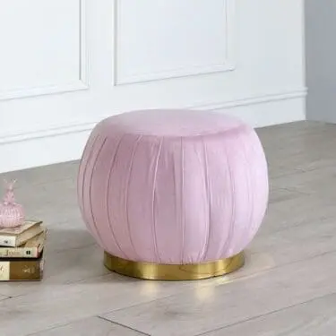 Zinnia Pink Ottoman