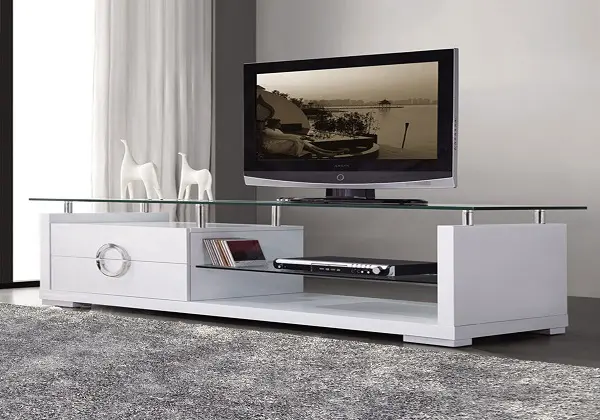 White Glossy TV Stand - Image 2