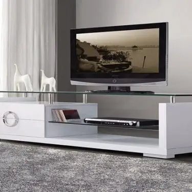 White Glossy TV Stand