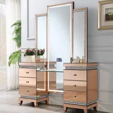 Mirrored Vanity Desk