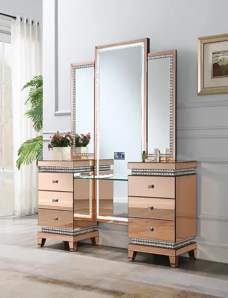 Mirrored Vanity Desk
