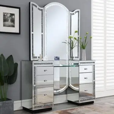 Mirrored Vanity Desk