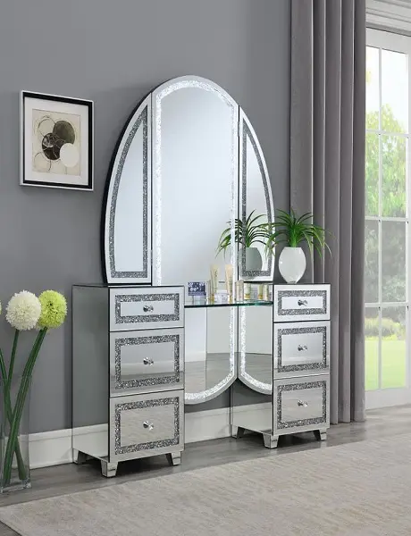 Mirrored Vanity Desk
