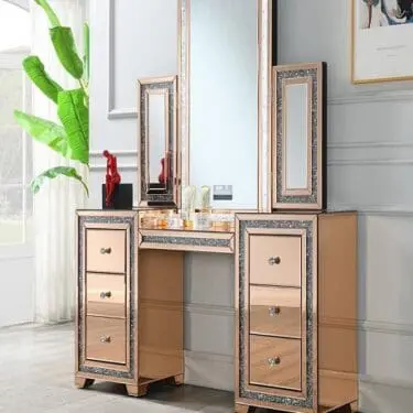 Mirrored Vanity Desk
