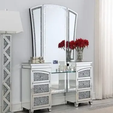 Mirrored Vanity Desk