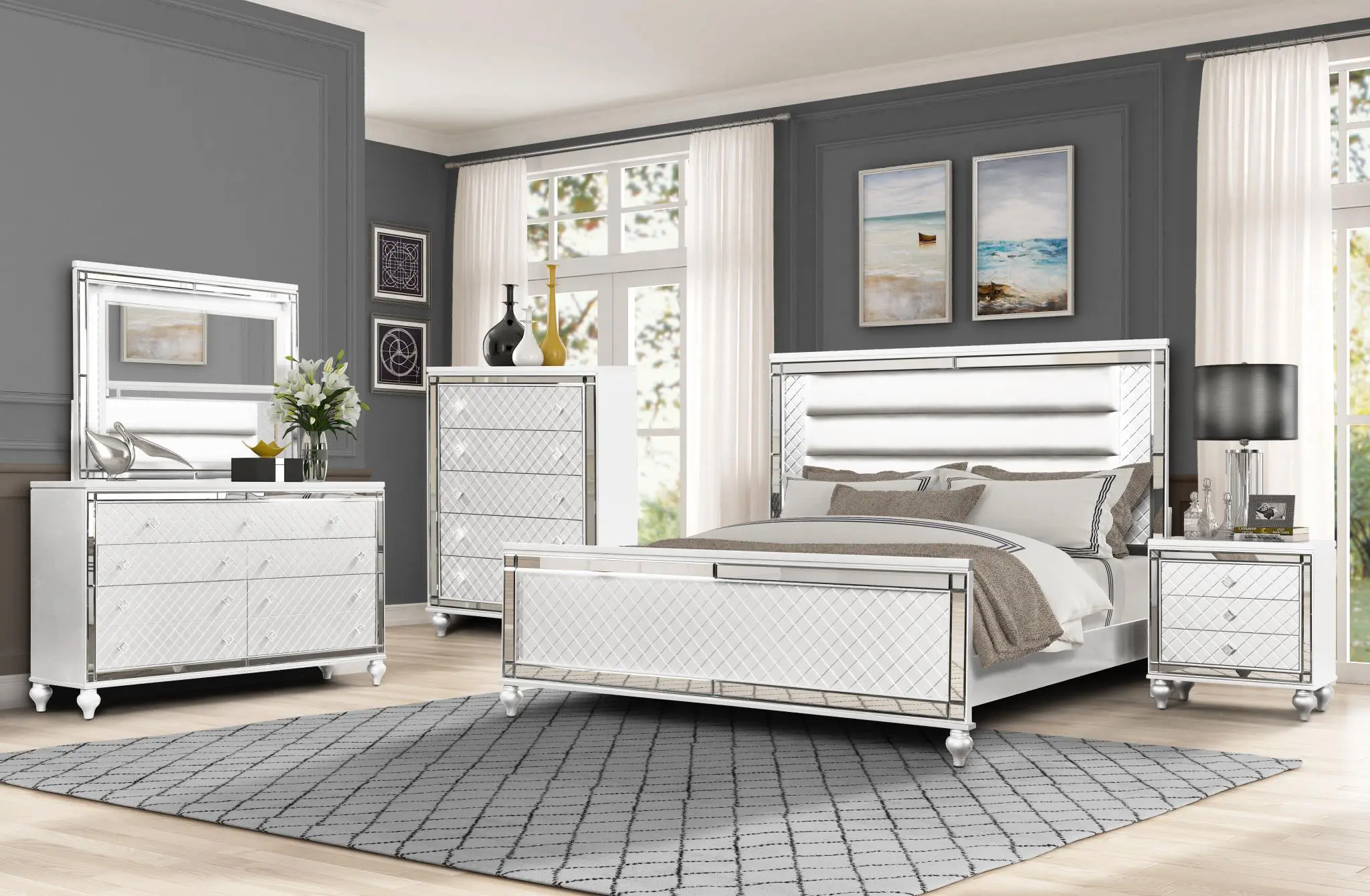 Jane White Bedroom Set